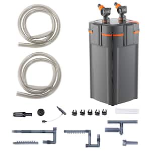 Aquarium Filter 317 GPH 4-Stage Canister Filter 100 Gallon Ultra-Quiet Internal Aquarium Filter with UV Protection 12 W
