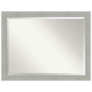 Glam Linen Grey 45 in. H x 35 in. W Framed Wall Mirror