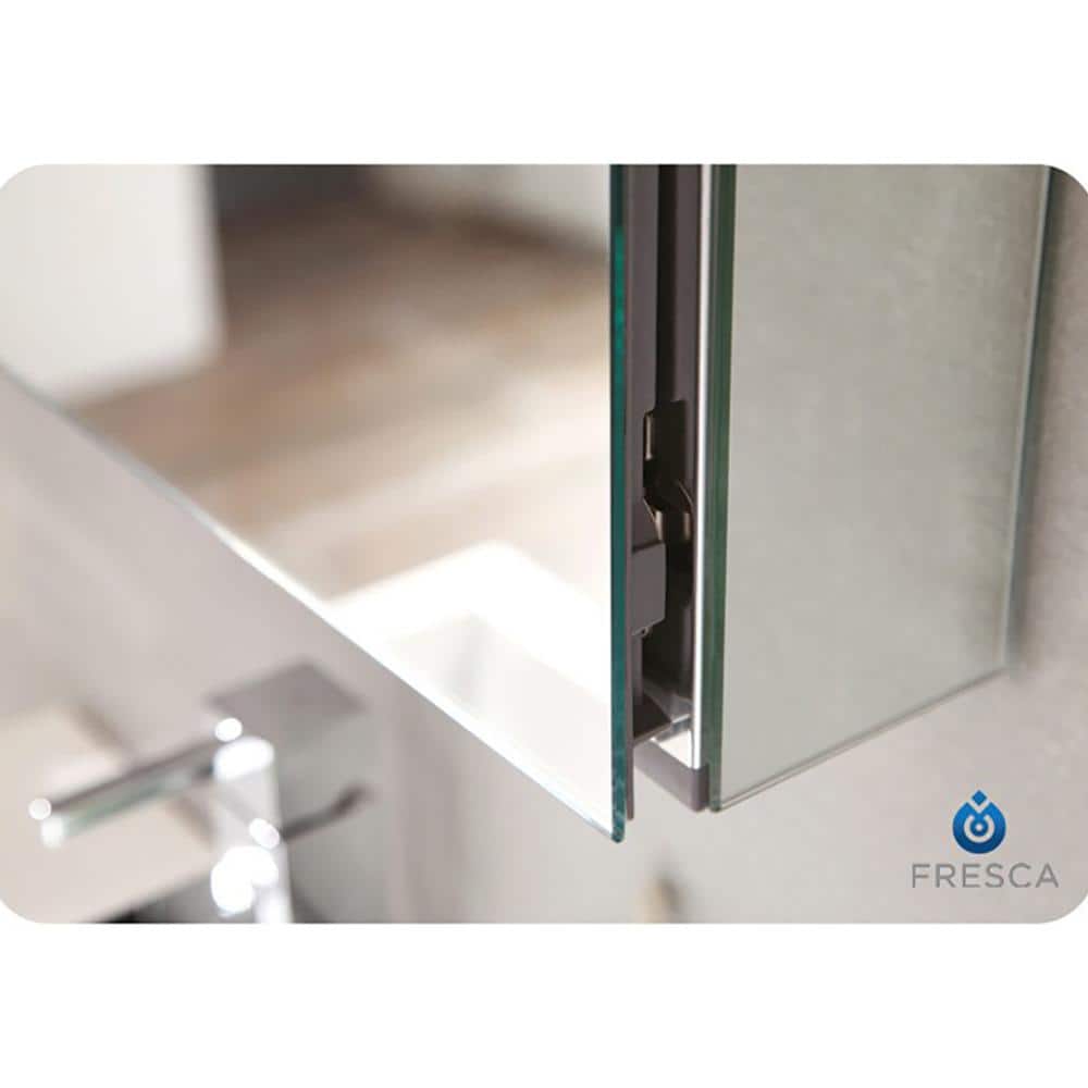 23" Fresca Nano Glossy White Wall-Mount Modern Vanity with Integrated Sink