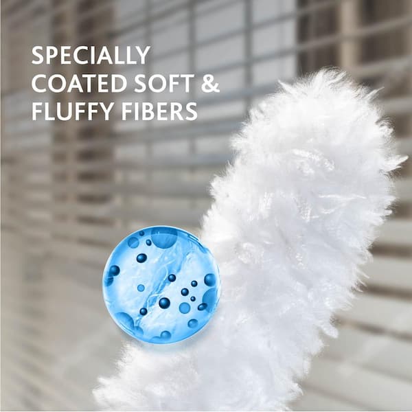 O-Cedar - Flex and Catch Heavy Duty Dusting Kit with Stay-On Duster Hook, 5-Duster Refills, Handle Extends to 3 ft.