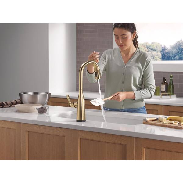 Delta Stryke Gold Touch/Touchless Champagne Bronze 17.25 in. H