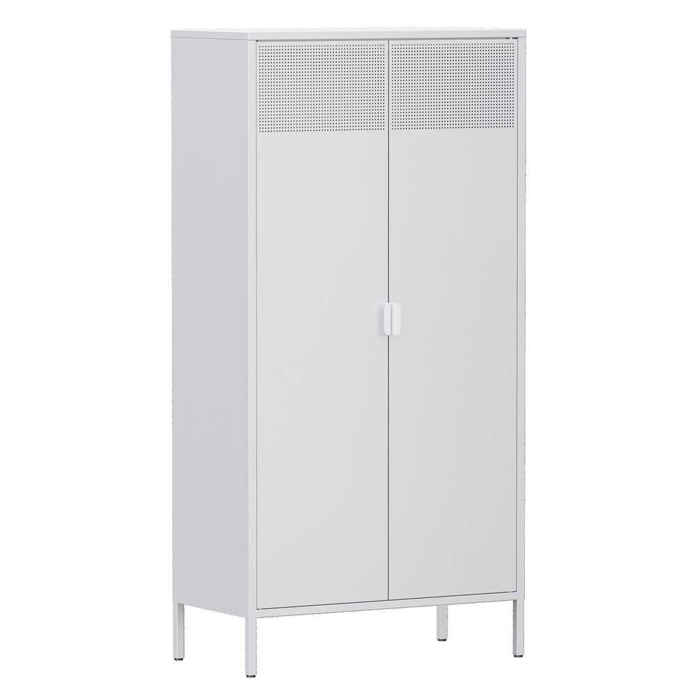 13.78 in. x 27.56 in. x 61.02 in. 4Tiers White Metal Steel Outdoor