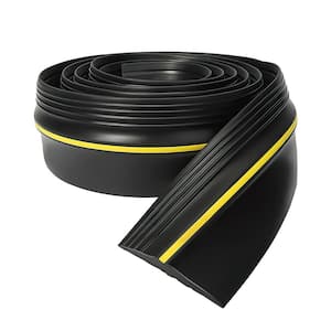 10 ft. Black Universal Weatherproof Rubber Seal Strip Installs Easily For Garage Door Top and Side Seal