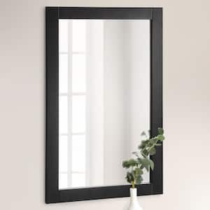 Shorewood Framed Mirror 20 in. W x 30 in. Rectangle Wall Mount Anchor Bathroom Vanity Mirror Matte Black