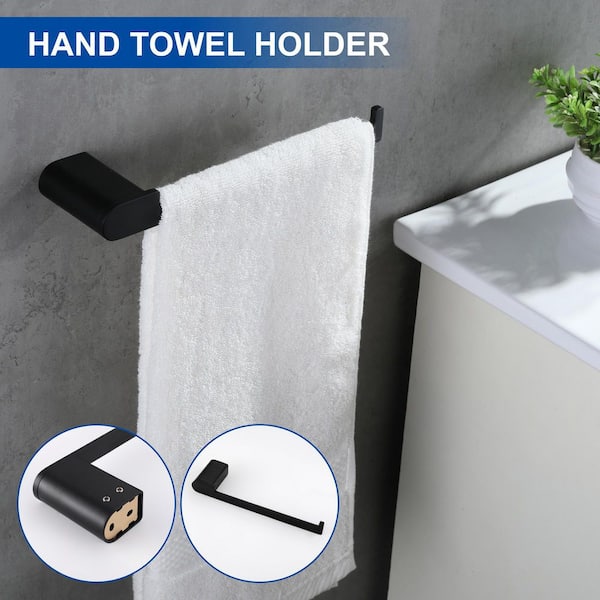 Boyel Living 4-Piece Bath Hardware Set with Towel Hook, Towel Bar