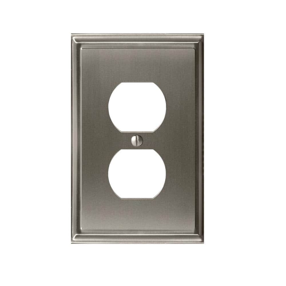 Nickel 1-Gang Duplex Outlet Wall Plate (1-Pack)