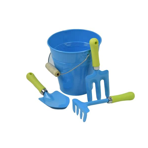 G & F Products JustForKids Blue Water Pail with Tool Set