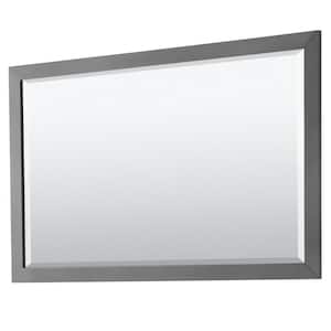 Daria 58 in. W x 36 in. H Framed Rectangular Bathroom Vanity Mirror in Dark Gray