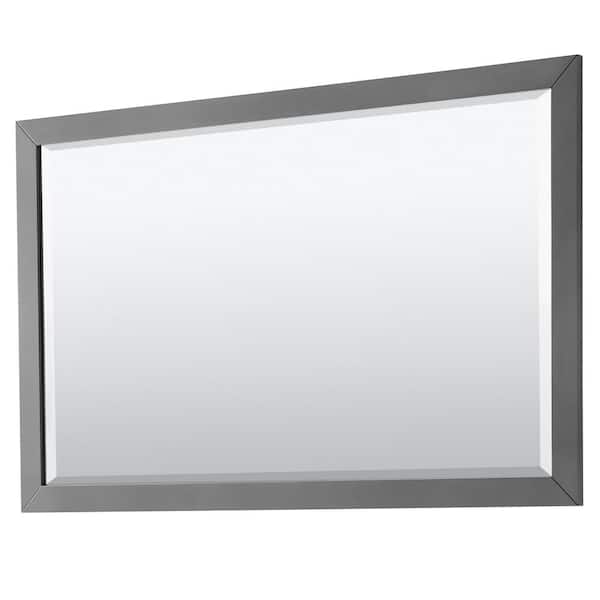 Daria 58 in. W x 36 in. H Rectangular Framed Wall Bathroom Vanity Mirror in Dark Gray
