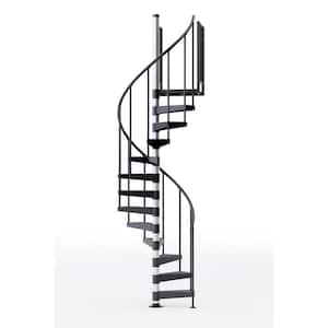 Reroute Prime Interior 42in Diameter, Fits Height 102in - 114in, 2 36in Tall Platform Rails Spiral Staircase Kit