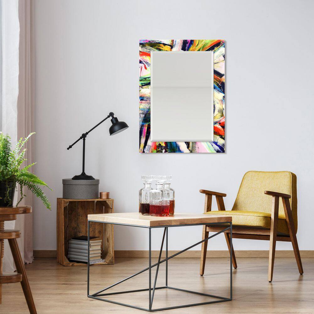Colorful Rectangular Frameless Wall Mount Vanity Mirror