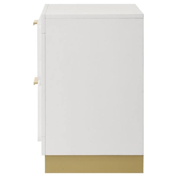 Coaster Caraway White 2 Drawer Nightstand 224772 - The Home