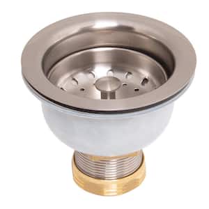 Stainless Steel and Brass Deep Dish Posi-Lock Basket Strainer Assembly in Stainless Steel