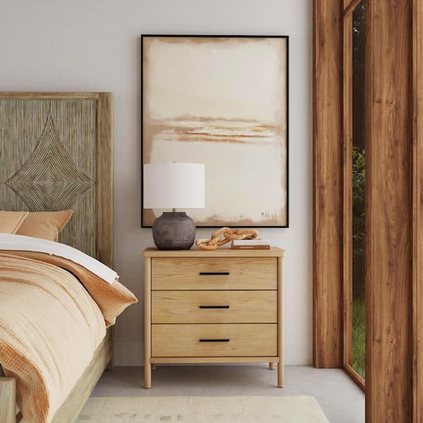 Butler Specialty Company Lennon Light Brown 3 Drawer 34 in. Wide Wood Rounded Leg Dresser