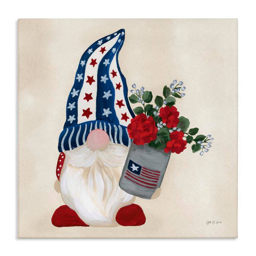 Americana Summer Gnome by Yvette St. Amant Unframed Fantasy Graphic Art Print 24 in. x 24 in. price history on PriceWatchPro