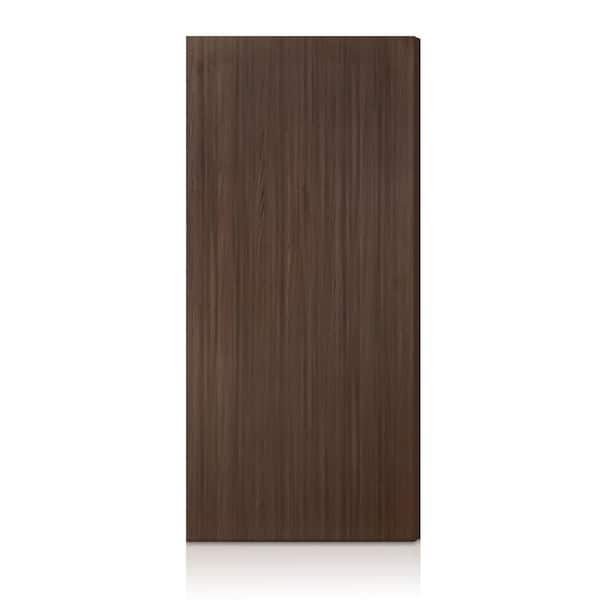 30 in. x 90 in. Walnut Texture Flush Hollow Core Composite Interior Door Slab
