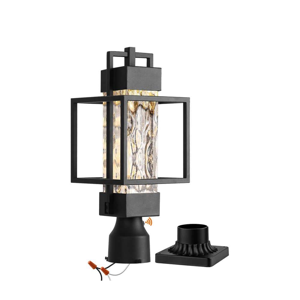 "18"" 120V Dusk to Dawn Outdoor Post Light Fixture Hardwired, Waterproof Aluminum Pole Light with Pier Mount Base" price history on PriceWatchPro