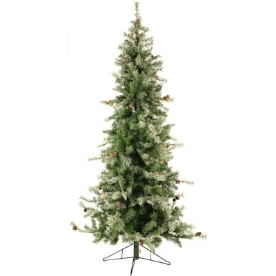 9 ft. Buffalo Fir Slim Artificial Christmas Tree with Smart String Lighting