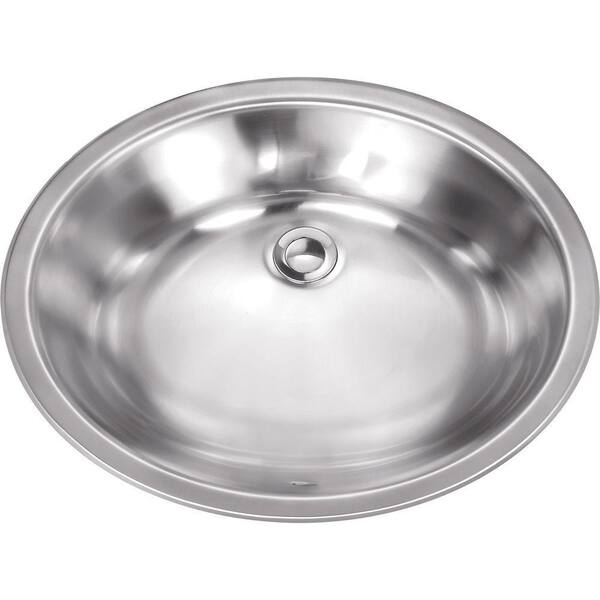 IPT Sink Company Oval Undermount Vanity Sink in Brushed Stainless Steel