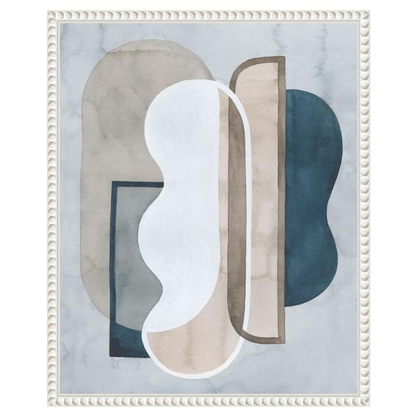 Amanti Art Shapes and Shadows II by Grace Popp 16 in. W x 20 in. H. Canvas Wall Art Print Framed in White