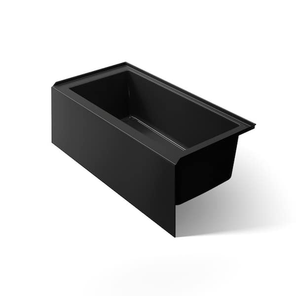 KOHLER Underscore 60 in. x 30 in. Soaking Bathtub with Right-Hand Drain in Black