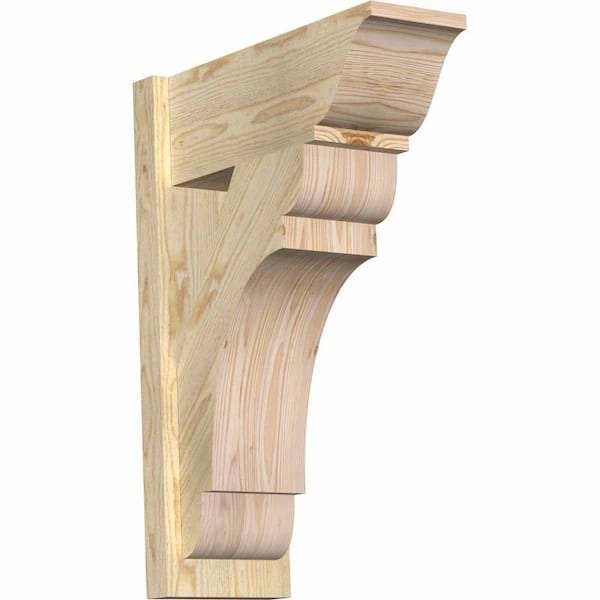 Ekena Millwork 8 in. x 28 in. x 20 in. Olympic Traditional Rough Sawn Douglas Fir Outlooker