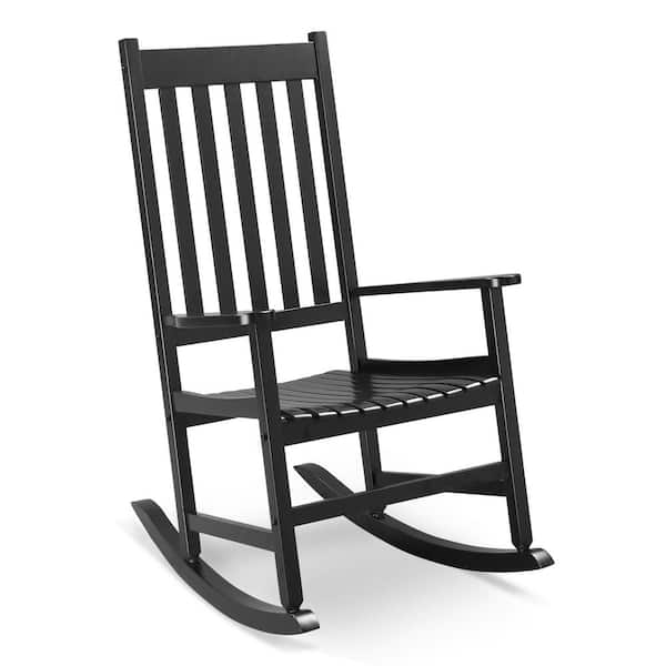 Poplar Wood Patio Rocking Chair