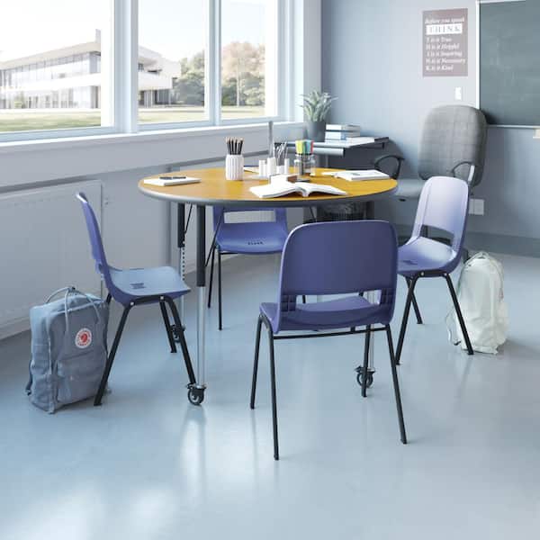 Wren Oak 42 in. Round Standard Height Adjustable Legs