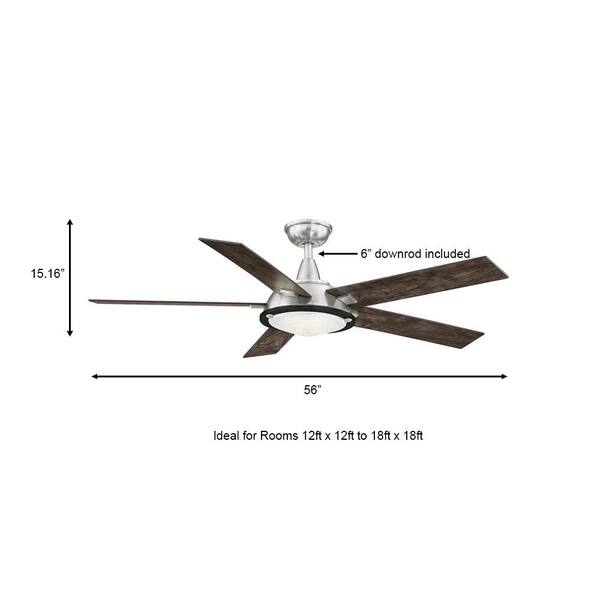 LED Brushed Nickel Ceiling Fan 