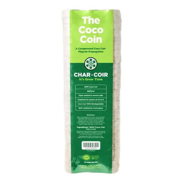 78-Count The Coco Coin Compressed 100% Coco Coir Propagation Plugs for Seed Starting and Rooting Cuttings (1-Pack)