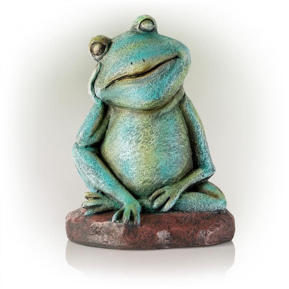 Alpine Pensative Sleeping Frog Statue 15 inch Tall