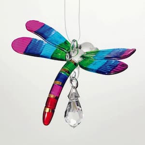 Woodstock Rainbow Makers, Fantasy Glass, 1.5 in. Dragonfly Summer Rainbow Crystal Suncatcher