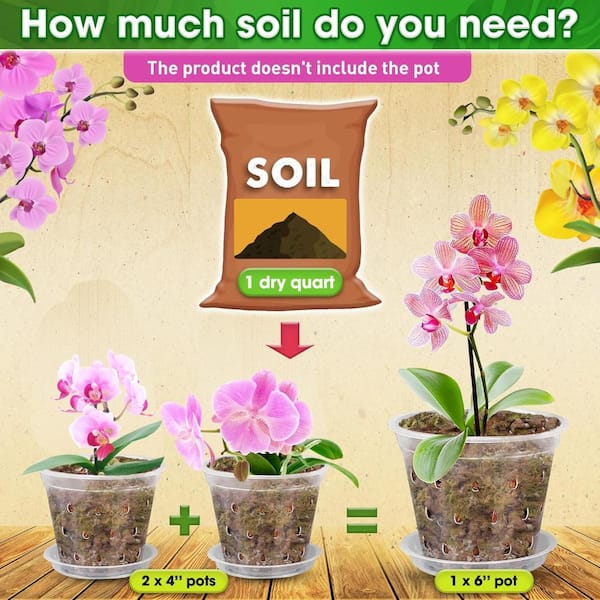 Primehome Orchid Potting Mix for Repotting with Forest Moss, Pine