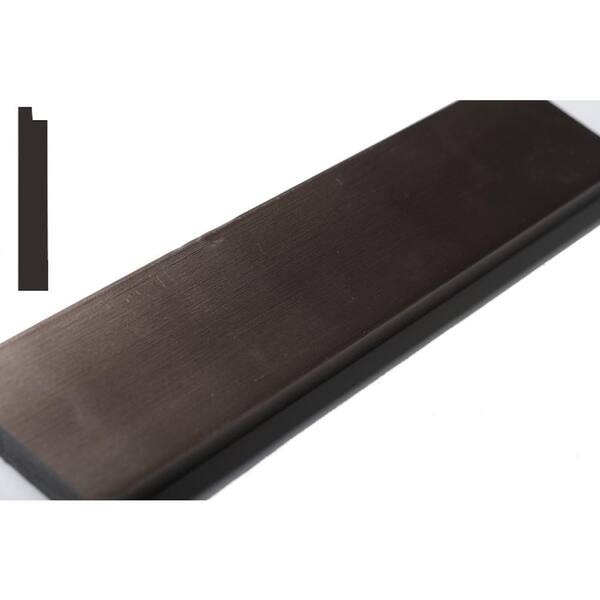 Unbranded Forever Mouldings 3/4 in. x 3-5/8 in. x 96 in. Brushed Bronze Polystyrene Door and Window Sill Moulding