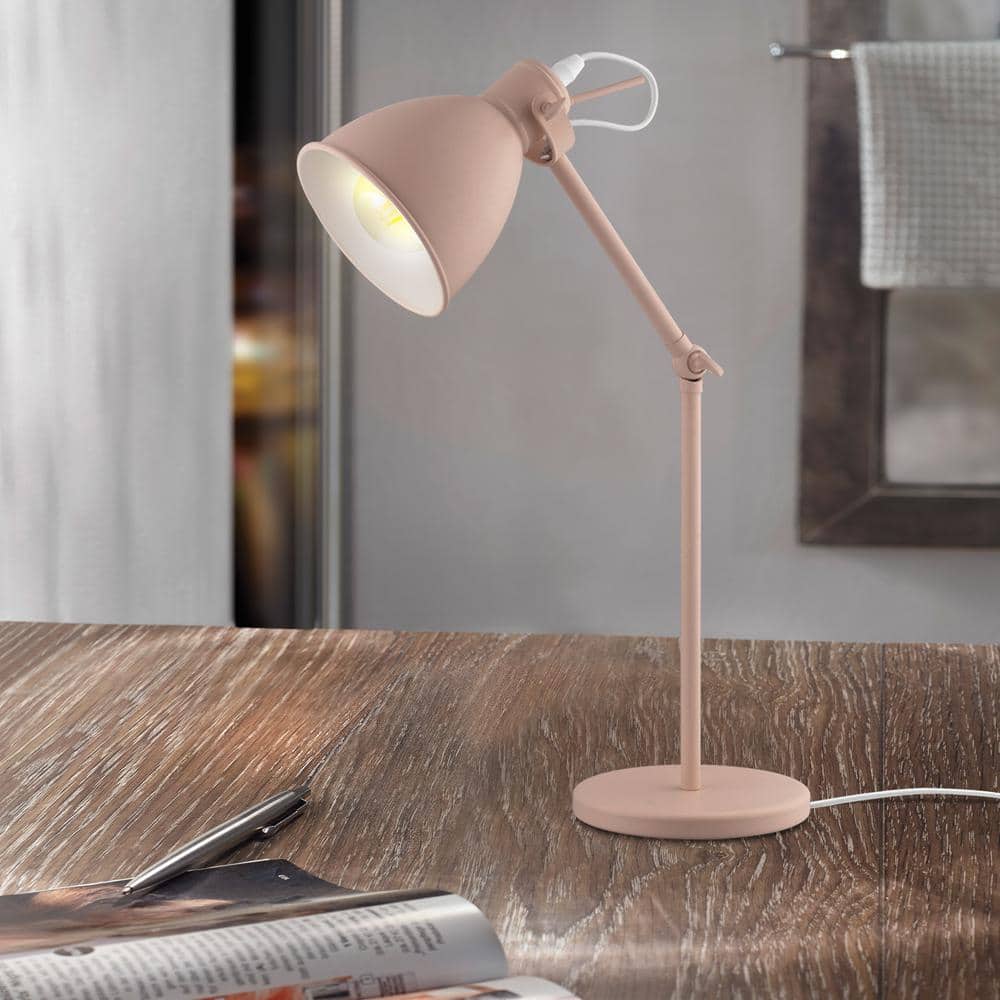 Pastel Apricot Adjustable Kids Desk Lamp with Adjustable Arm