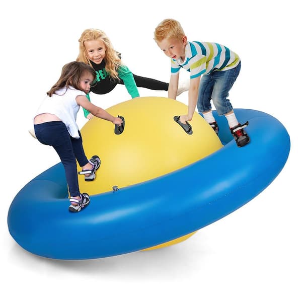 Costway 7.5 ft. Inflatable Dome Rocker Bouncer with 6