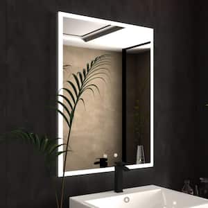 24 in. W x 32 in. H Rectangular Frameless LED Light Anti-Fog Wall Bathroom Vanity Mirror Super Bright