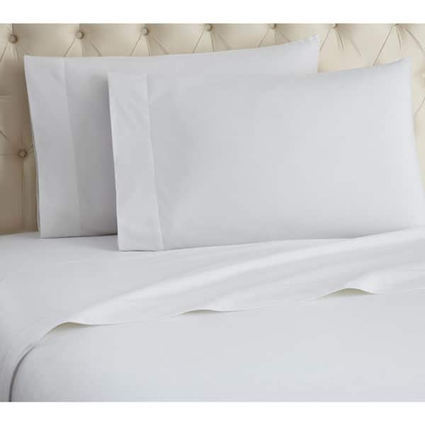 Micro Flannel 4-Piece White Solid Flannel King Sheet Set