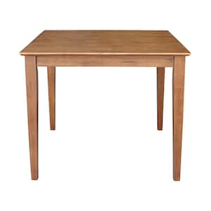 Solid Wood Distressed Oak Top Table, Dining Height, 36" length with Shaker Legs