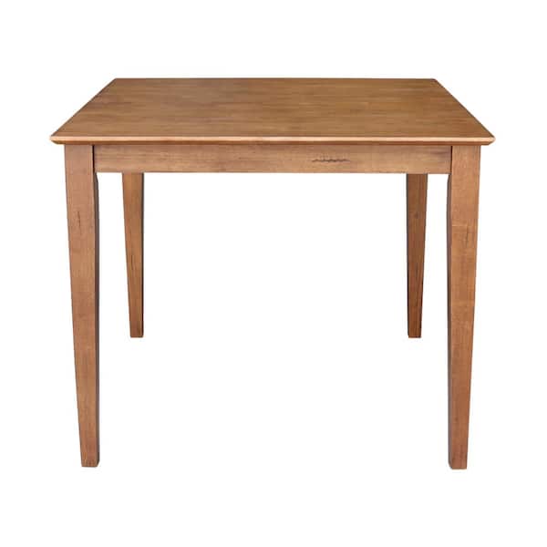 International Concepts Solid Wood Distressed Oak Top Table, Dining Height, 36" length with Shaker Legs