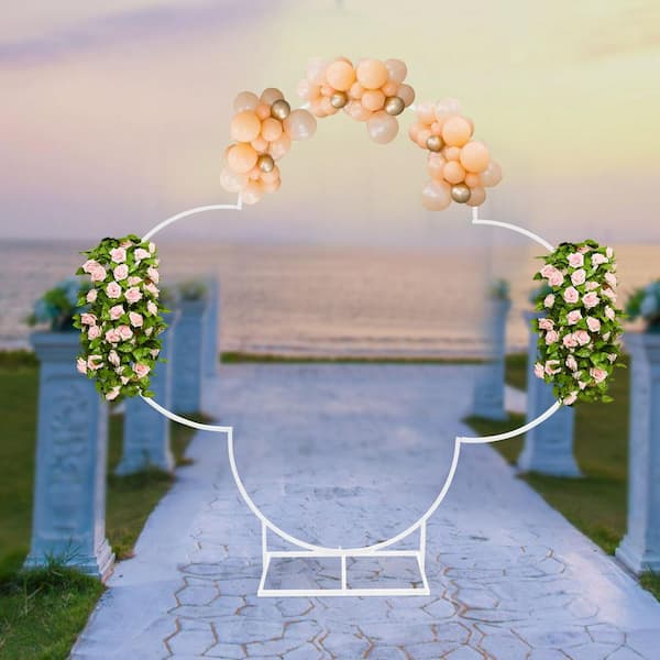 YIYIBYUS 86.6 in. x 102.4 in. Gold Metal Wedding Arch Party Backdrop Stand  Flower Decor Rack Garden Arbor OT-ZJGJ-4259-1 - The Home Depot