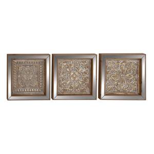 Glam Iron Brown Wall Decor (Set of 3)