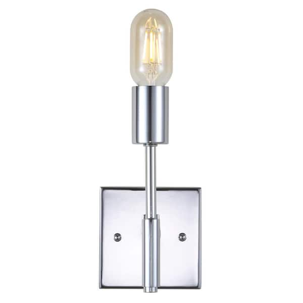 Turing 11.7 in. 1-Light Chrome Metal LED Wall Sconce