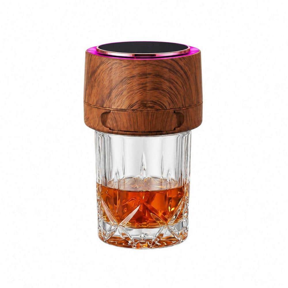 LAIFUCAM Kit Rich Oak Brown Wood Electric Cocktail Smoker USB