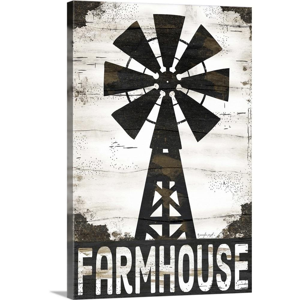 Vintage Landscape Art Print, Seaside Windmill - Farmhouse Wares