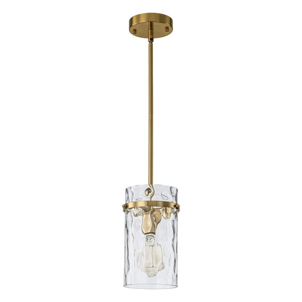 Modern Gold Pendant Lights Kitchen Island with Handblown Rippled Glass Shade, Adjustable Rod for Dining Room, Bar price history on PriceWatchPro