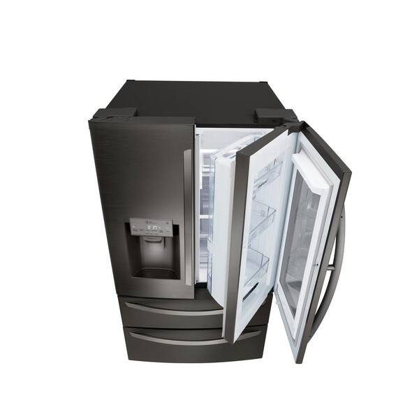 LG 28 cu. ft. 4-Door Smart Refrigerator w/ InstaView Door-in-Door and Door  Cooling in PrintProof Black Stainless Steel LMXS28596D - The Home Depot