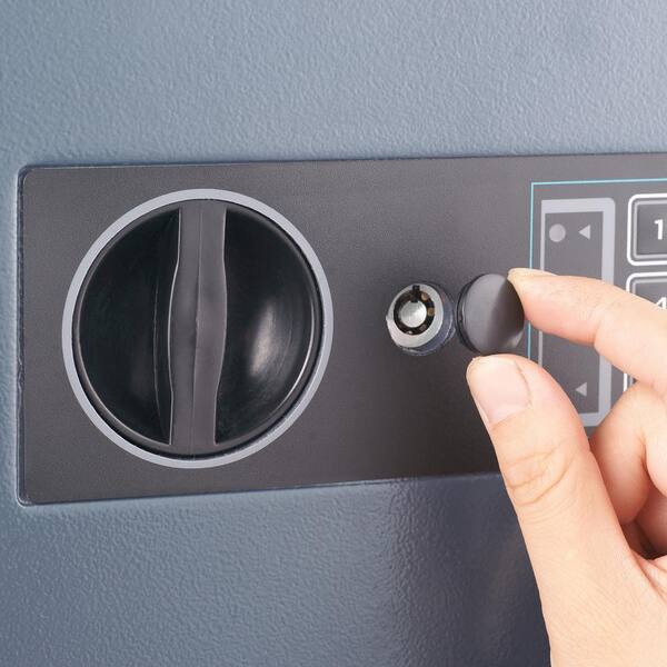 Unbranded - Depository Digital Safe - Electronic Lockbox with Keypad, 2 Manual Override Keys and Opening for Dropping Cash