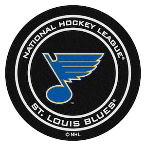St. Louis Blues Black 27 in. Round Hockey Puck Mat