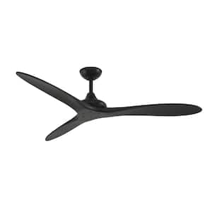 Vapor 60 in. Indoor Black Propeller Ceiling Fan with Remote Included